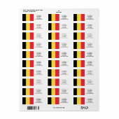 Vlag van België Etiket (Full Sheet)