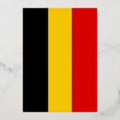 Vlag van België Folie Uitnodiging (Voorkant)