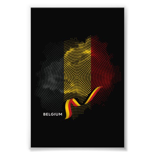 Vlag van België Foto Afdruk (Voorkant)
