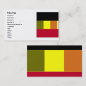 Vlag van België gestreept Visitekaartje (Voorkant / Achterkant)