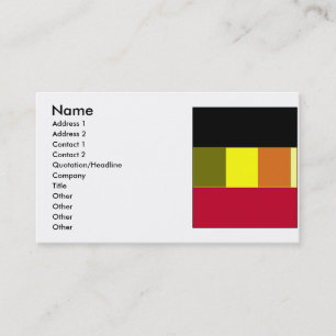 Vlag van België gestreept Visitekaartje