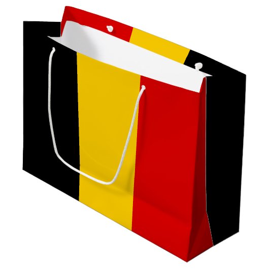 Vlag van België Groot Cadeauzakje (Voorkant Gekanteld)