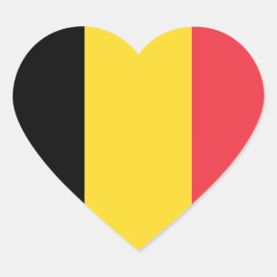 Vlag van België Hart Sticker