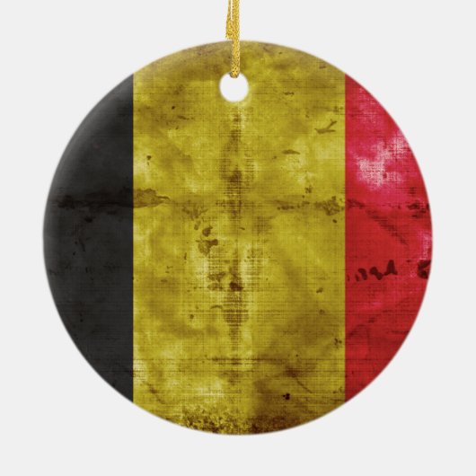 Vlag van België Keramisch Ornament (Achterkant)