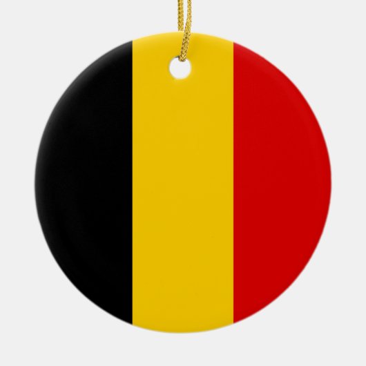 Vlag van België Keramisch Ornament (Voorkant)