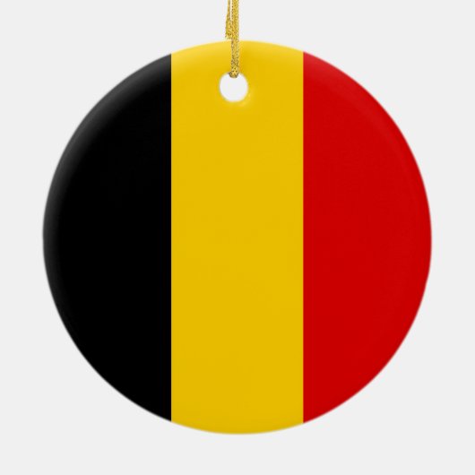 Vlag van België Keramisch Ornament (Achterkant)