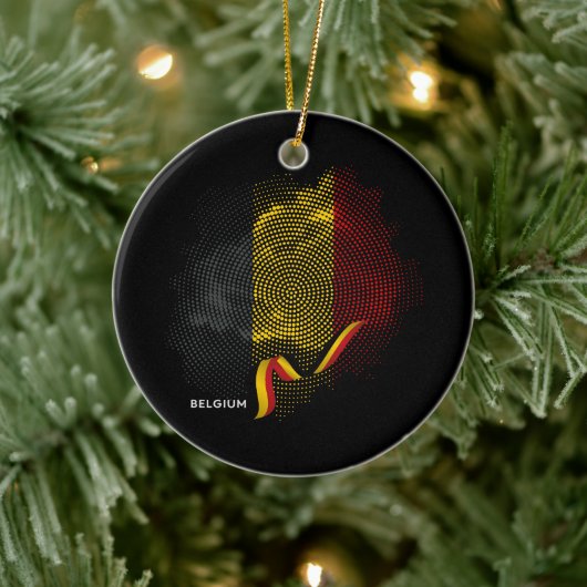 Vlag van België Keramisch Ornament (Boom)
