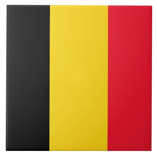 Vlag van België keramische tegel Tegeltje (Voorkant)