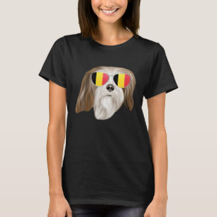 Vlag van België Lhasa Apso Hond België Zak T-shirt