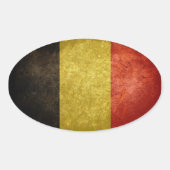 Vlag van België Ovale Sticker (Voorkant)