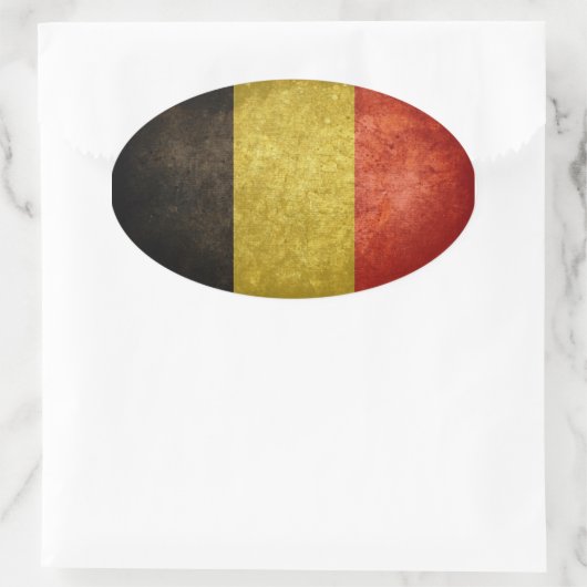 Vlag van België Ovale Sticker (Tas)