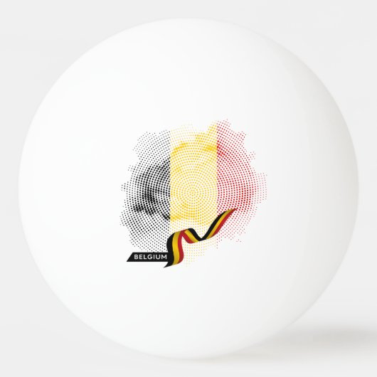 Vlag van België Pingpongbal (Voorkant)
