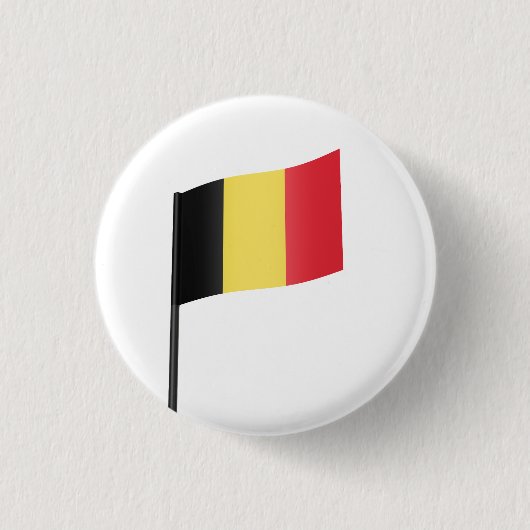 Vlag van België Ronde Button 3,2 Cm (Voorkant)