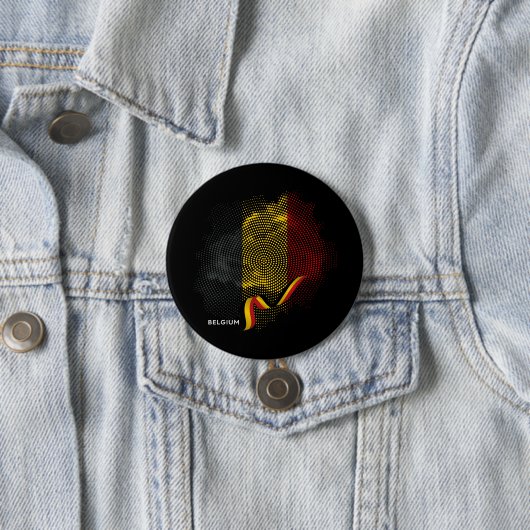Vlag van België Ronde Button 7,6 Cm (In situ)