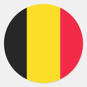 Vlag van België Ronde Sticker