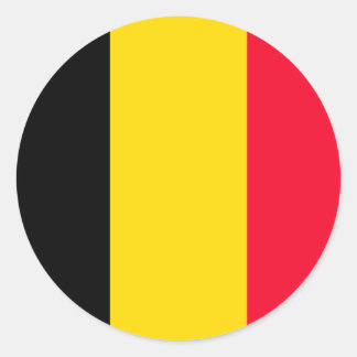 Vlag van België Ronde Sticker