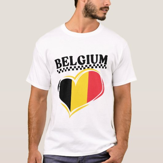Vlag van België T-shirt (Voorkant)