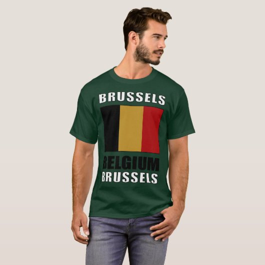 Vlag van België T-shirt (Voorkant volledig)
