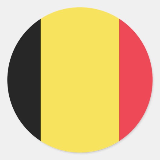 Vlag van België ticker Ronde Sticker (Voorkant)