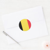 Vlag van België ticker Ronde Sticker (Envelop)