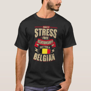Vlag van België Trotse Belgen Mannen & Vrouwen T-shirt
