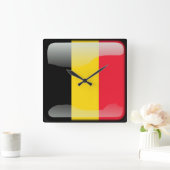 Vlag van België Vierkante Klok (Huis)
