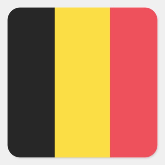 Vlag van België Vierkante Sticker (Voorkant)
