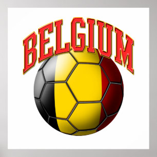 Vlag van België Voetbal Poster