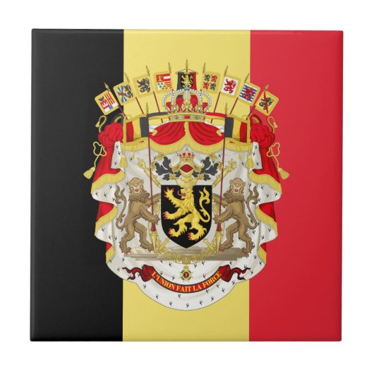 Vlag van België & Wapen Tegeltje (Voorkant)