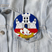 Vlag van Belgrado Ronde Button 4,0 Cm (In situ)
