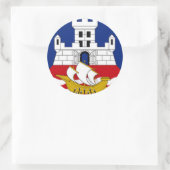Vlag van Belgrado Ronde Sticker (Tas)