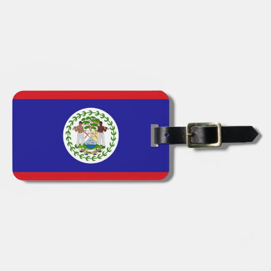 Vlag van Belize Bagagelabel (Voorkant horizontaal)