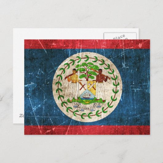  vlag van Belize Briefkaart (Voorkant / Achterkant)