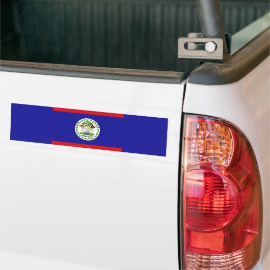 Vlag van Belize Bumpersticker (Op Truck)