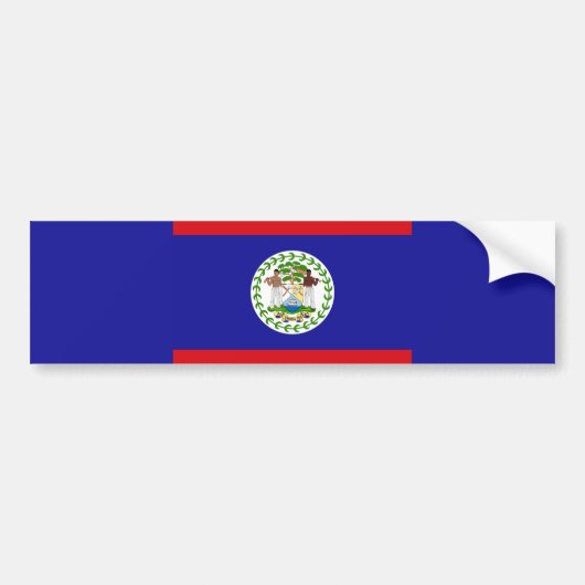 Vlag van Belize Bumpersticker (Voorkant)