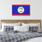 Vlag van Belize Canvas Afdruk (Insitu (Slaapkamer))