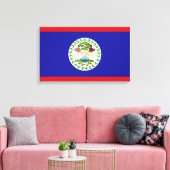 Vlag van Belize Canvas Afdruk (Insitu (Woonkamer))