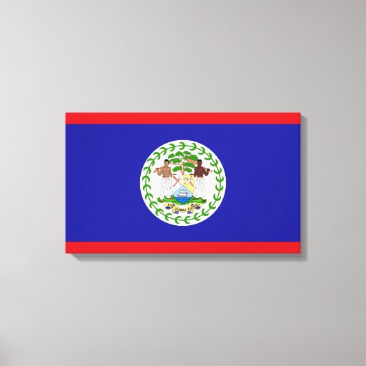 Vlag van Belize Canvas Afdruk (Voorkant)