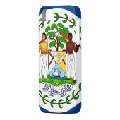 Vlag van Belize Case-Mate iPhone Case (Achterkant Links)