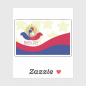Vlag van Belize City, Belize Sticker (Vel)