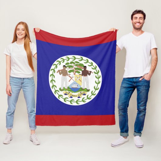 Vlag van Belize Fleece Deken (In situ)