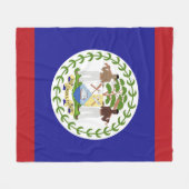 Vlag van Belize Fleece Deken (Voorkant (Horizontaal))