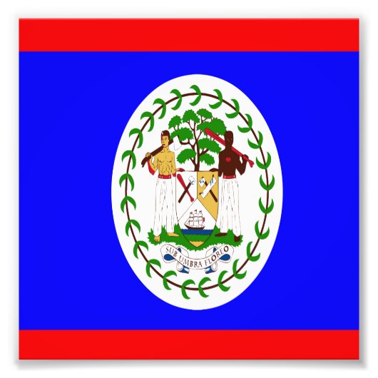 Vlag van Belize Foto Afdruk (Voorkant)