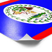 Vlag van Belize Foto Afdruk (Hoek)