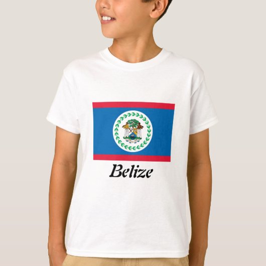 Vlag van Belize Girls T-Shirt (Voorkant)
