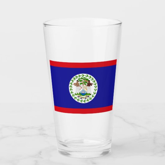 Vlag van Belize Glas (Voorkant)