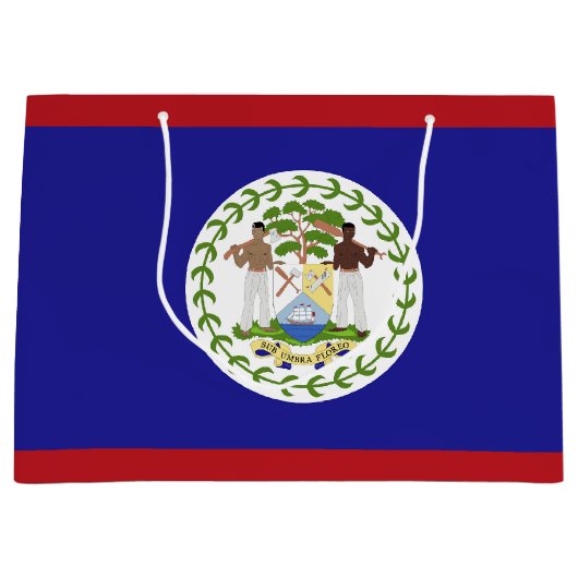 Vlag van Belize Groot Cadeauzakje (Voorkant)