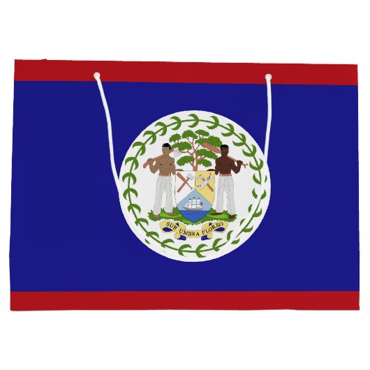 Vlag van Belize Groot Cadeauzakje (Achterkant)