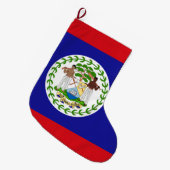Vlag van Belize Grote Kerstsok (Voorkant (Hangend))
