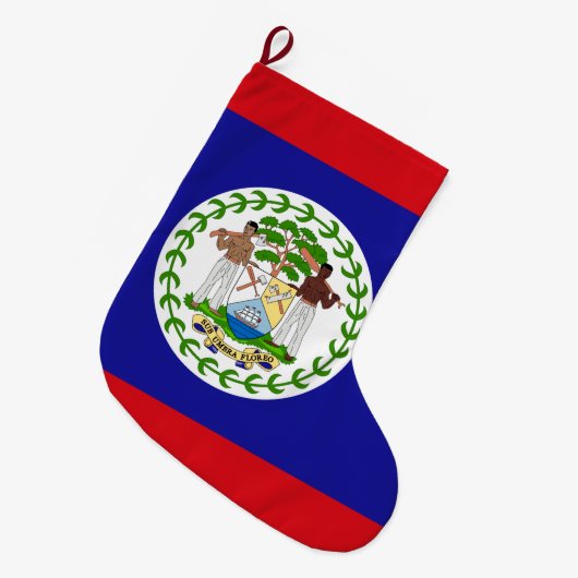 Vlag van Belize Grote Kerstsok (Voorkant (Hangend))